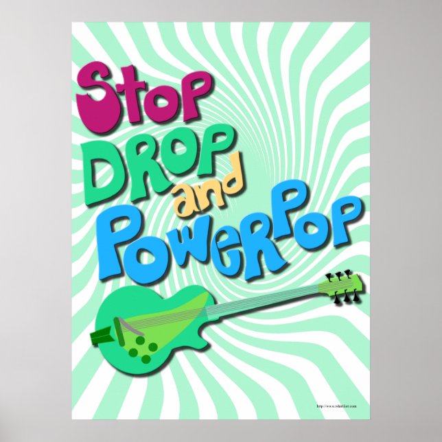 Póster Interromper, soltar e divertir o slogan de música  (Frente)
