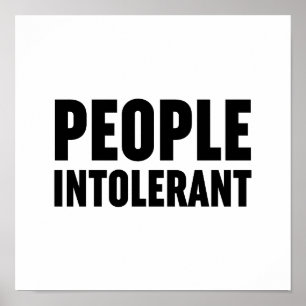 Poster Intolerante ao Pessoas