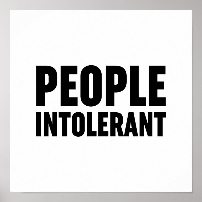 Poster Intolerante ao Pessoas (Frente)