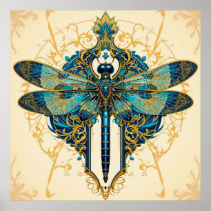 Poster Intrair Dragonfly Trabalho de arte