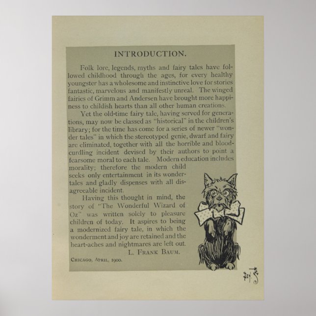 Poster Introdução com Toto na Página (Frente)