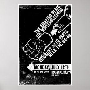 Póster introduza o punho