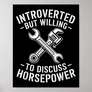 Poster Introduzir Horsepower Cote Mecânico Humor de Onda