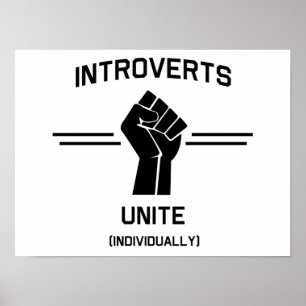 Póster Introverts unem-se (individualmente)