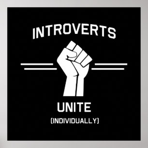 Póster Introverts unem-se (individualmente)