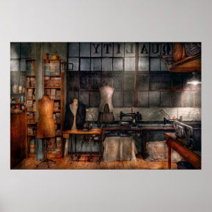 Poster - Inudstrial - linhos Sewing da qualidade