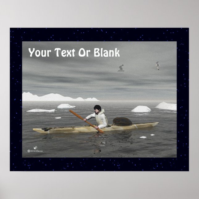Póster Inuit Kayak (Frente)