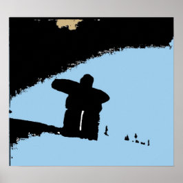 Poster Inukshuk de montanha de Vancouver