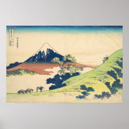 Poster Inume Pass em Kai Hokusai Ukiyo-e Art Japonês