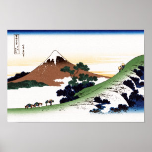 Póster Inume Pass Koshu Hokusai Japonês Belas Arte