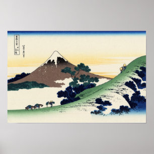 Póster Inume Pass, Koshu? (por Hokusai)