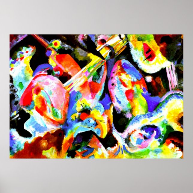 Póster Inundação, abstrato de Kandinsky (Frente)