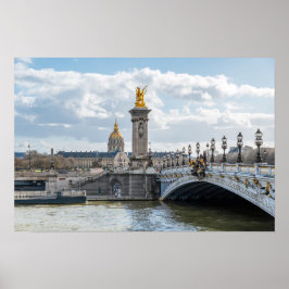 Poster Invalides e ponte de Alexandre III - Paris