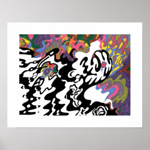 Póster "Invasão" Abstrato Art