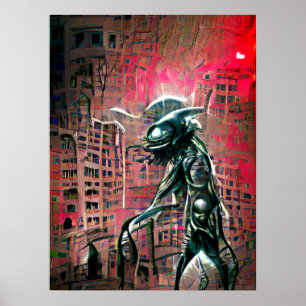 Poster Invasão de alienígena