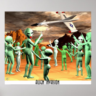 Póster Invasão de alienígena1