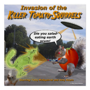 Póster Invasão dos esquilos de tomate assassino