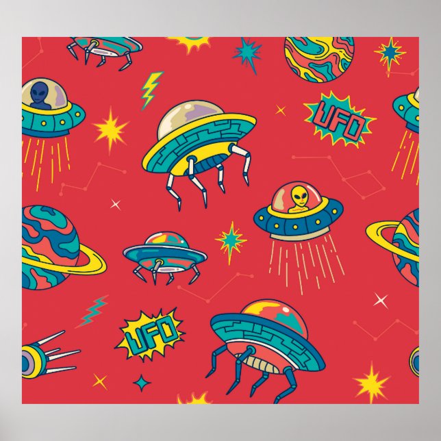 Poster Invasores de Espaço OFO Retroativo (Frente)