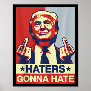 Poster Invedores Engraçados Vão Odiar Donald Trump Dedo M
