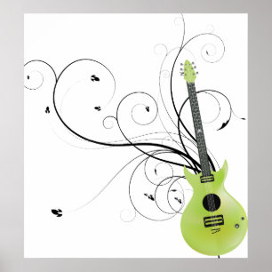 Póster Inveja verde da guitarra