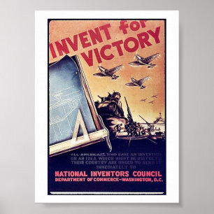 Póster Invente para a vitória
