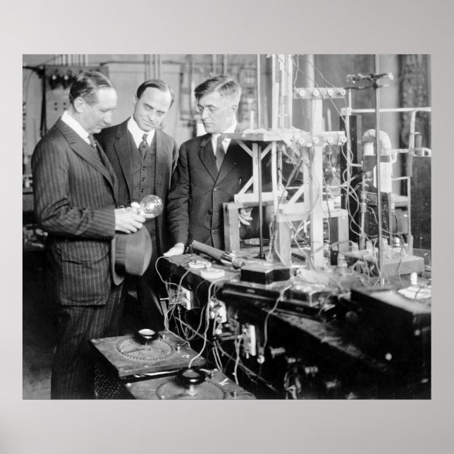 Poster Inventor Guglielmo Marconi, início dos anos 1900 (Frente)