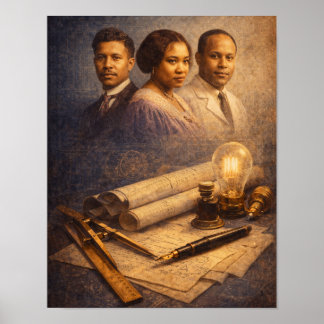 Poster Inventores Lendários Negros