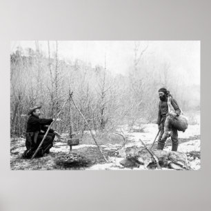 Poster Inverno 1887-88 do acampamento da caça -- South