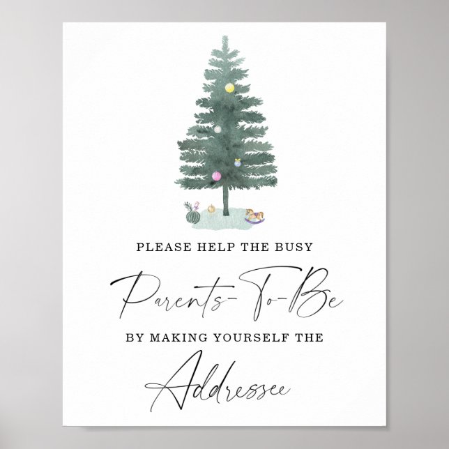 Poster Inverno ajuda os pais a serem ocupados (Frente)