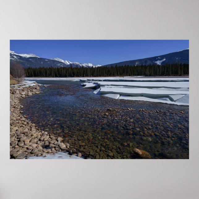 Poster Inverno ao longo do rio Athabasca (Frente)