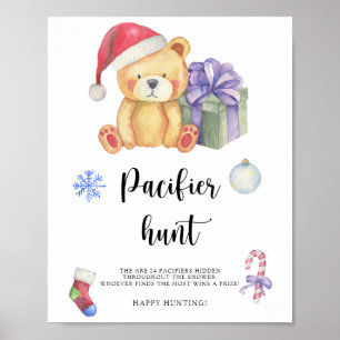 Poster Inverno - caça ao chupeta pôster de jogo de chá de