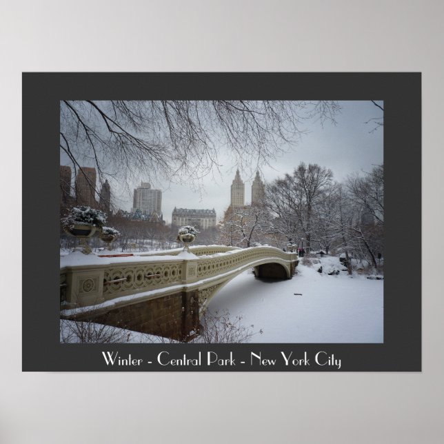 Póster Inverno - Central Park - Nova Iorque (Frente)