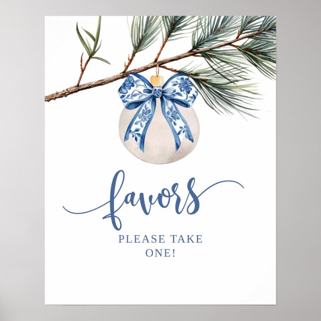 Poster Inverno Chinoiserie Arco Favorece Sinal do Partido (Frente)