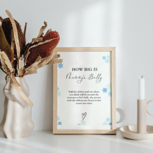 Poster Inverno como é grande o jogo do Chá de fraldas da 