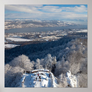 Poster Inverno da suiça de Zurique