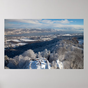 Poster Inverno da suiça de Zurique