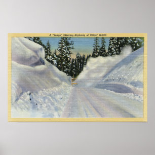 Poster Inverno de Clearning do arado de neve de Colorado