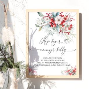 Poster Inverno Elegante Floral Como Grande é Belly de Mam