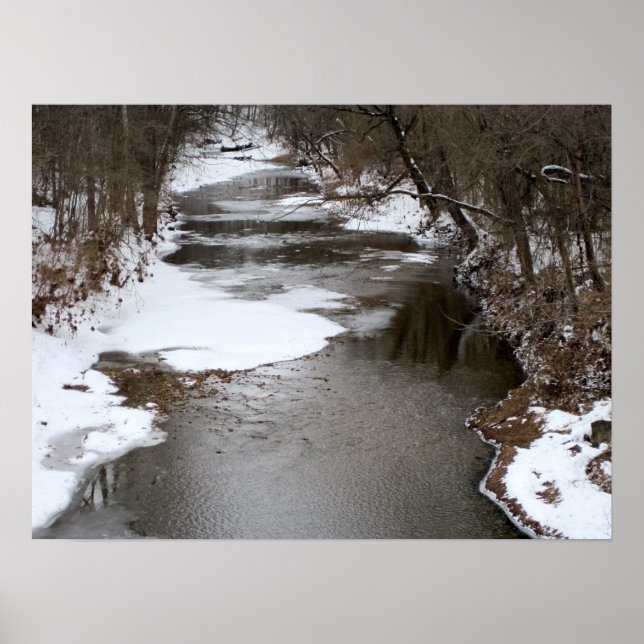 Póster Inverno em Creek (Frente)