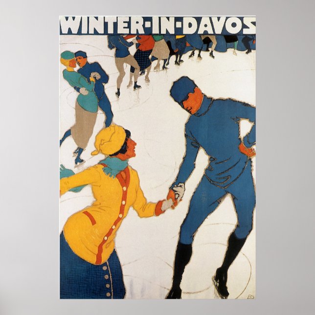Póster Inverno em Davos (Frente)