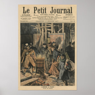 Póster Inverno em Paris, em torno do soldador