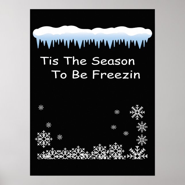 Poster Inverno Engraçado e Aconchegante, É a Época de Est (Frente)
