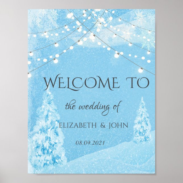 Poster Inverno Maravilhoso, Casamento de Pinheiro (Frente)