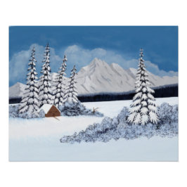 Póster Inverno Nevado Brilhante