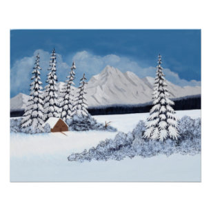 Póster Inverno Nevado Brilhante