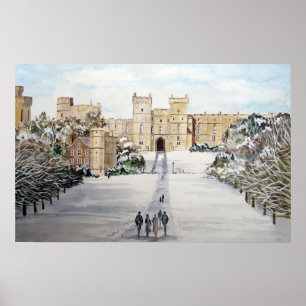 Poster Inverno no Castelo de Windsor por Farida Greenfiel