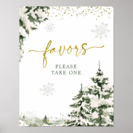 Poster Inverno Onederland Forest Primeiro Favor de Aniver