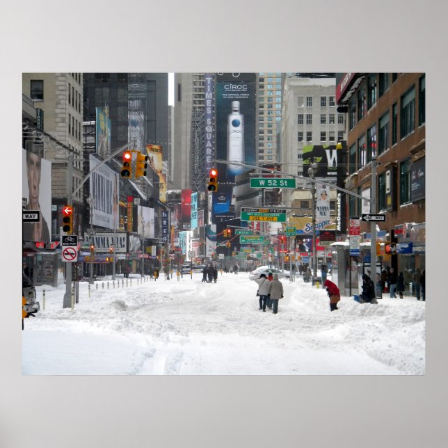 Póster Inverno Snow Storm Nova Iorque 12/26/10 (Frente)