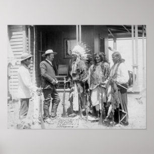 Poster Inverso dos homens de Cheyenne com branco