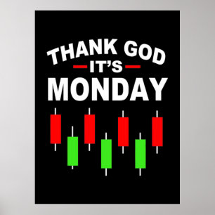 Poster Investidor Obrigado Deus É Segunda-Feira